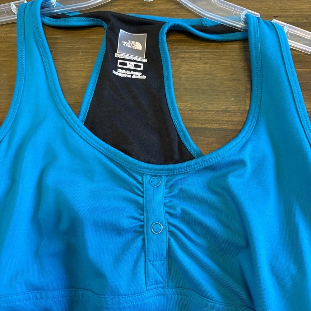 The North Face Abby Dress Women's M Teal Racer Back Outdoor UPF30 Large Hike - Picture 5 of 11